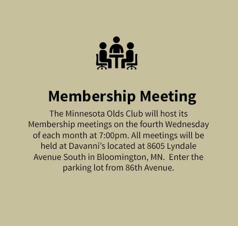 MN Olds Membership Meetings and Events